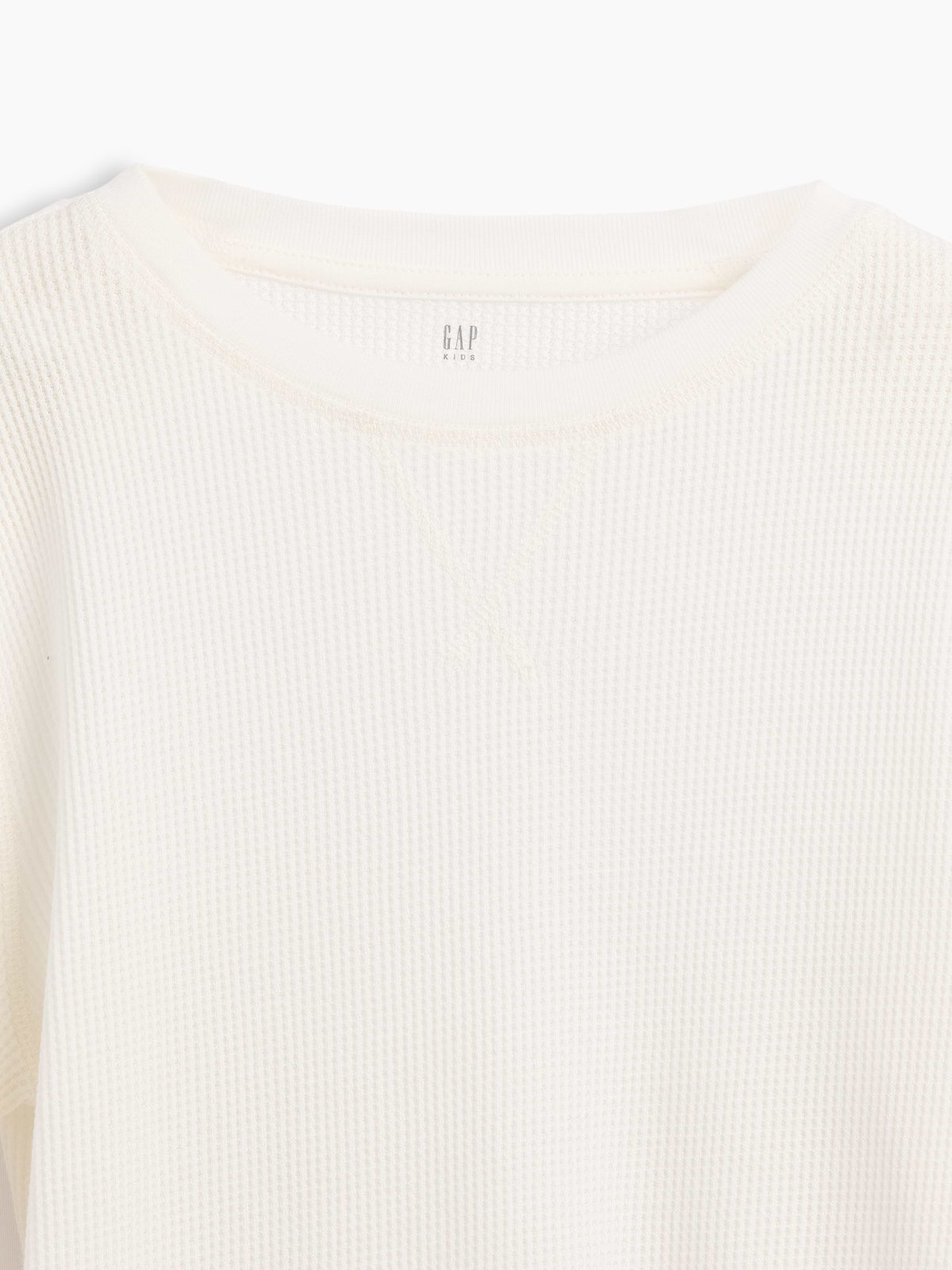 Kids Waffle-Knit Crewneck T-Shirt