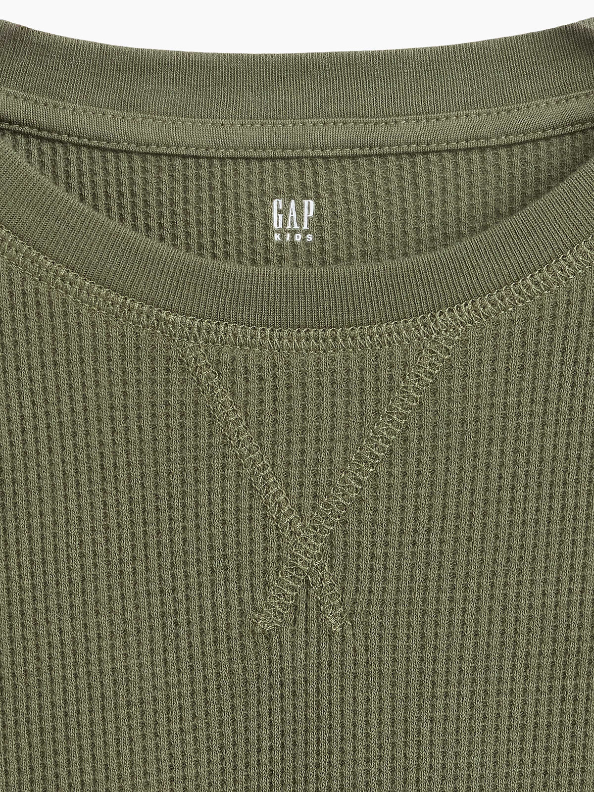 Kids Waffle-Knit Crewneck T-Shirt