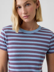 Ribbed Crewneck T-Shirt