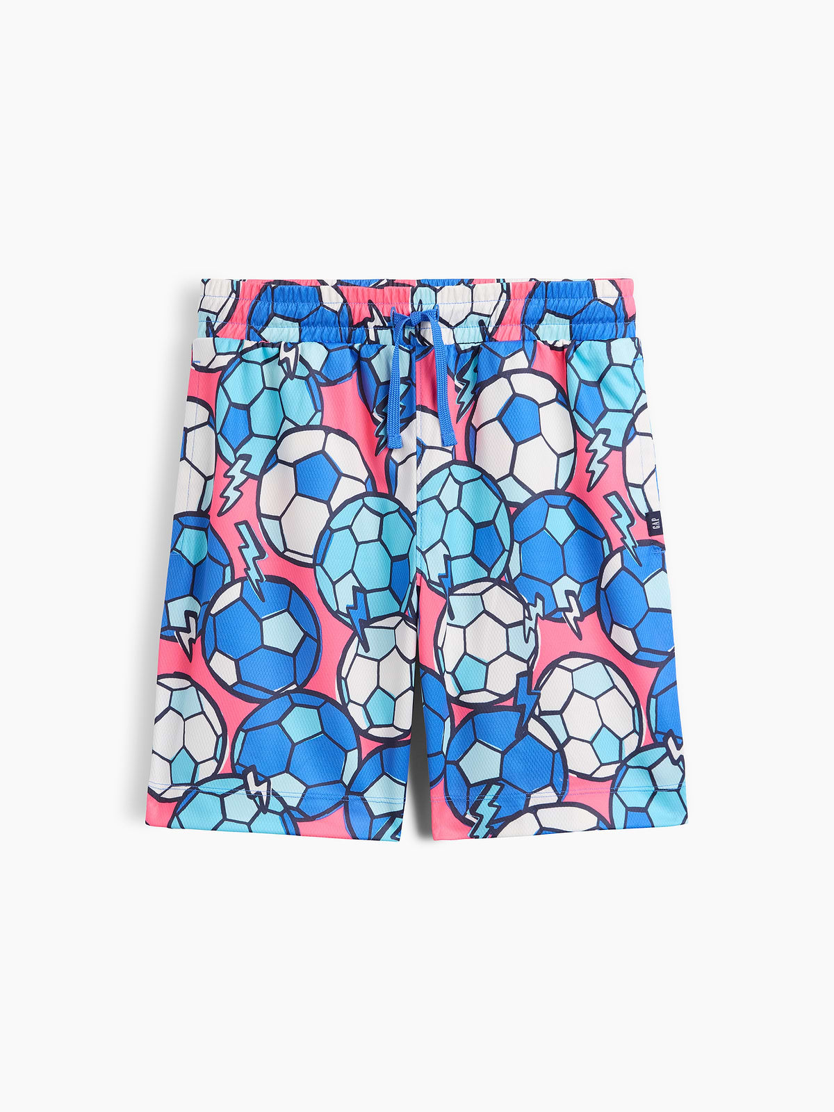 Kids 100% Recycled Pull-On Mesh Shorts - Soccer Blue