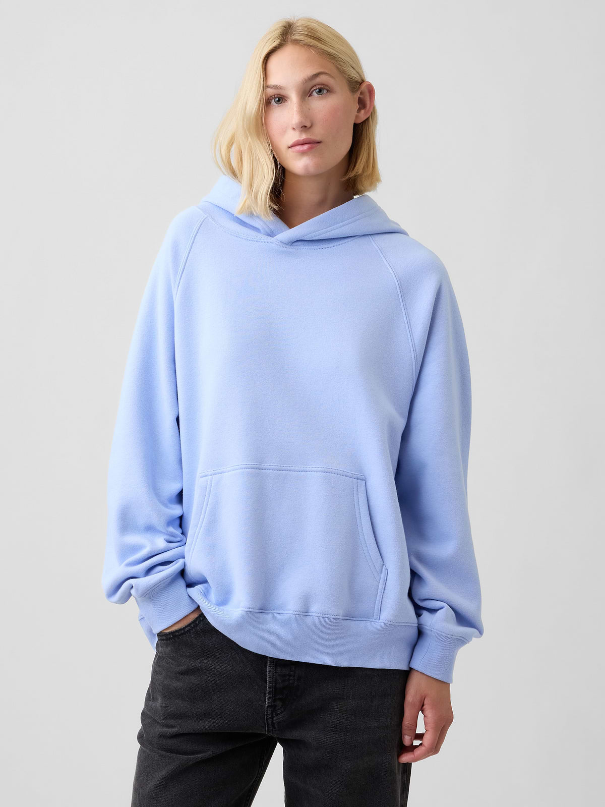 Oversized Fleece Hoodie - Resolution Blue