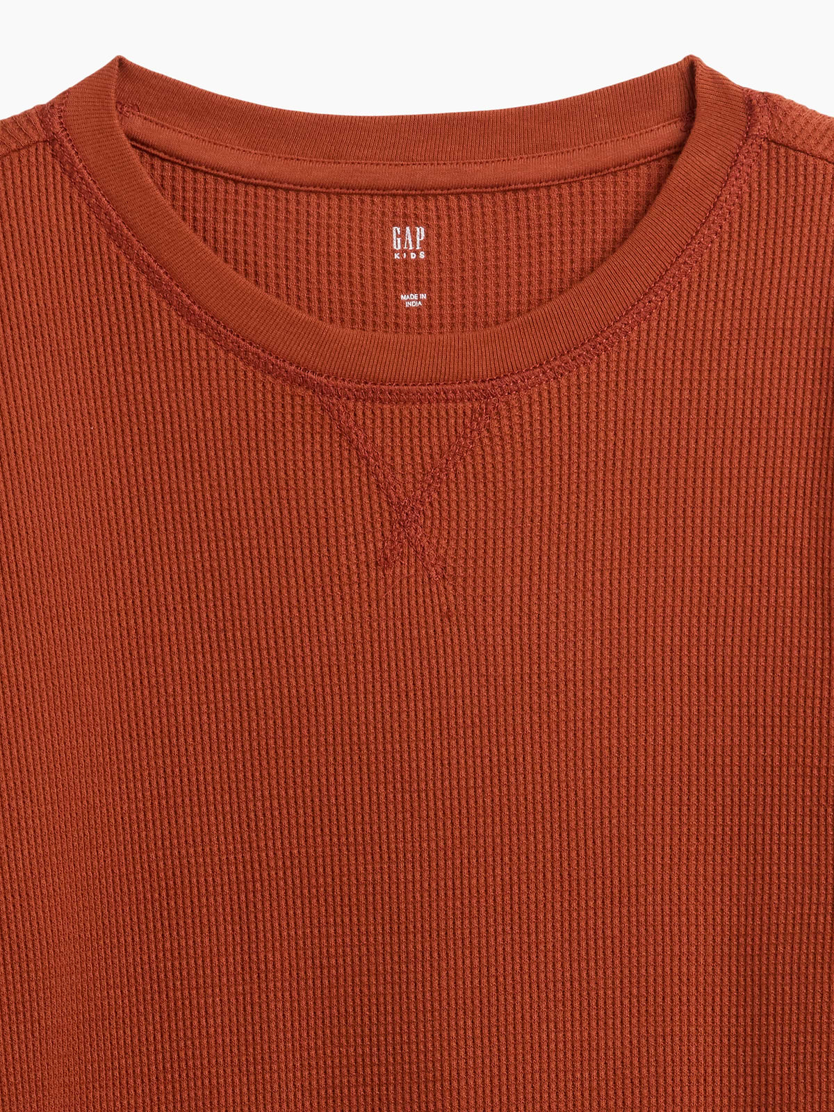 Kids Waffle-Knit Crewneck T-Shirt