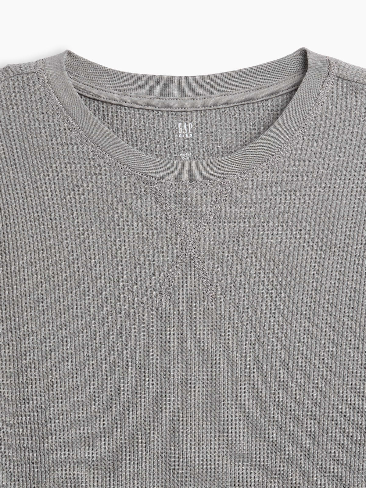 Kids Waffle-Knit Crewneck T-Shirt