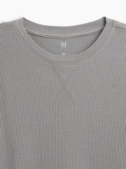 Kids Waffle-Knit Crewneck T-Shirt