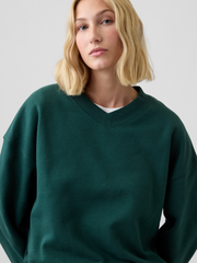 Oversized Wedge V-Neck Sweatshirt