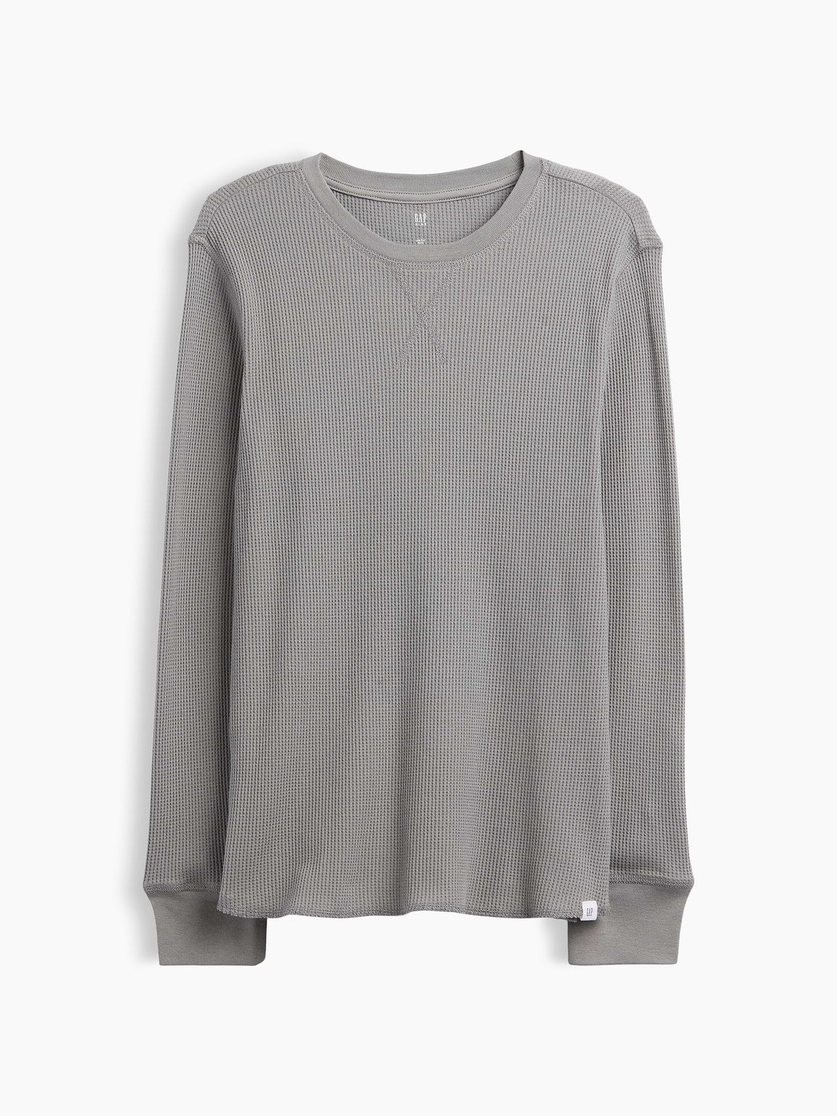 Kids Waffle-Knit Crewneck T-Shirt - Pilot Gray