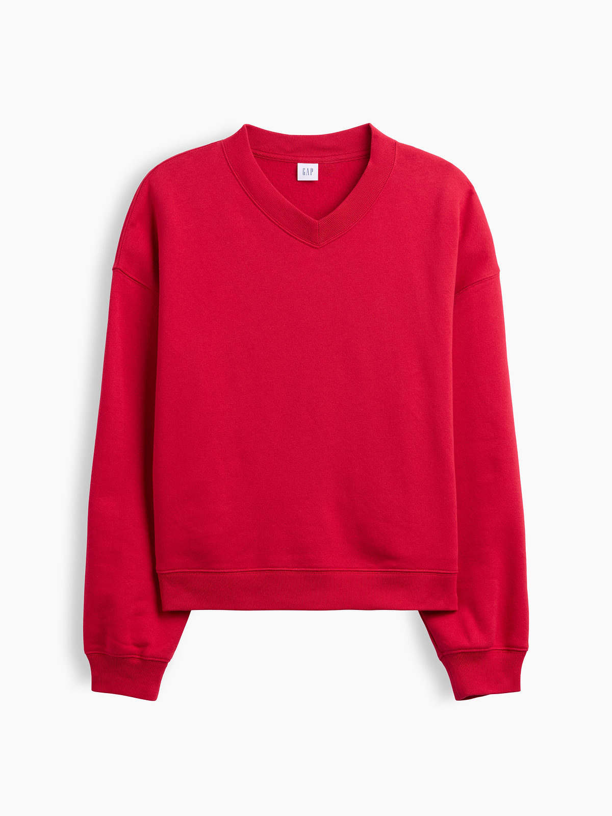 Oversized Wedge V-Neck Sweatshirt