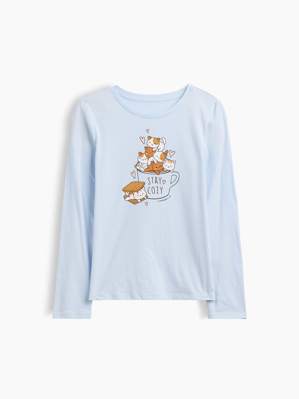 Kids Graphic T-Shirt - Essential Blue Cats