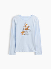 Kids Graphic T-Shirt - Essential Blue Cats