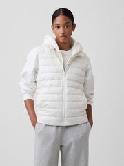 Relaxed Puffer Vest - Ivory Cream Frost