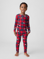 Kids & babyGap × Disney Mickey Mouse Print PJ Set - Disney Plaid Red