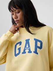 Oversized Gap Logo Mockneck Tunic Sweatshirt