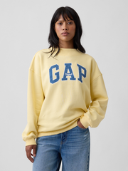 Oversized Gap Logo Mockneck Tunic Sweatshirt - Maize