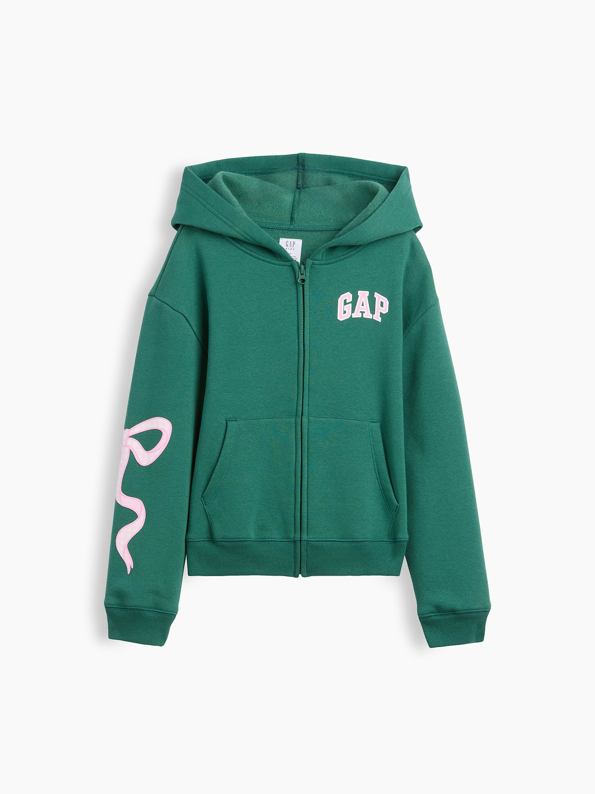 Kids Relaxed Gap Logo Zip Hoodie - Posy Green Bow