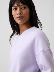 Oversized Wedge V-Neck Sweatshirt