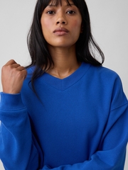 Oversized Wedge V-Neck Sweatshirt