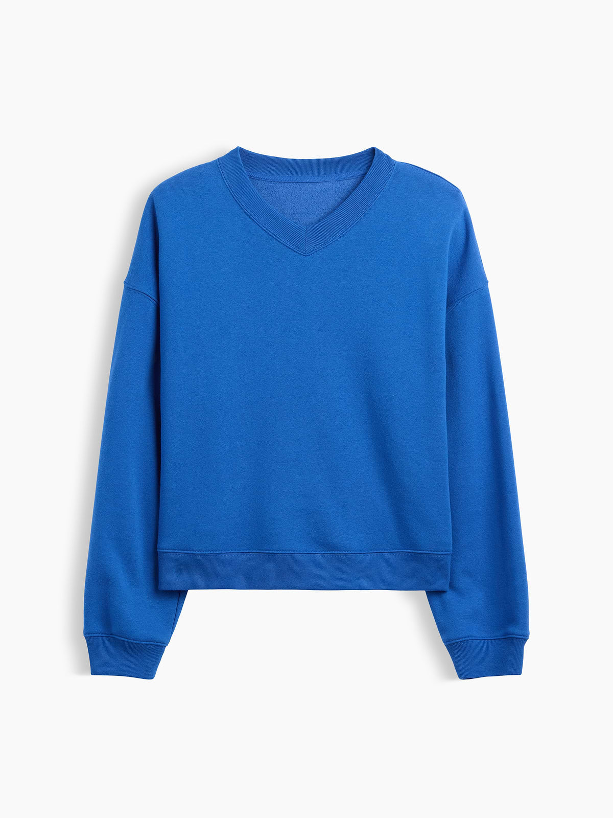 Oversized Wedge V-Neck Sweatshirt