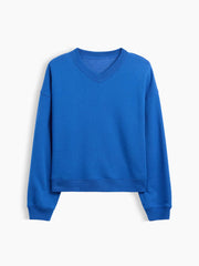 Oversized Wedge V-Neck Sweatshirt