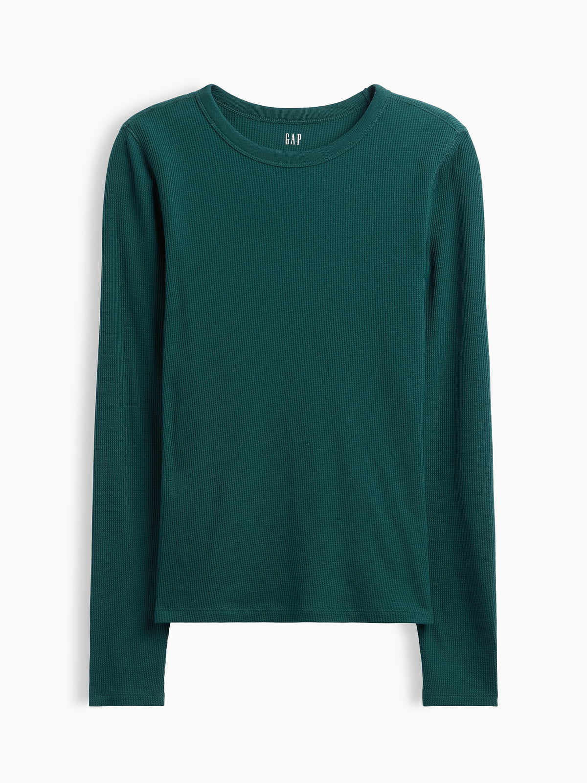 Waffle-Knit Crewneck T-Shirt