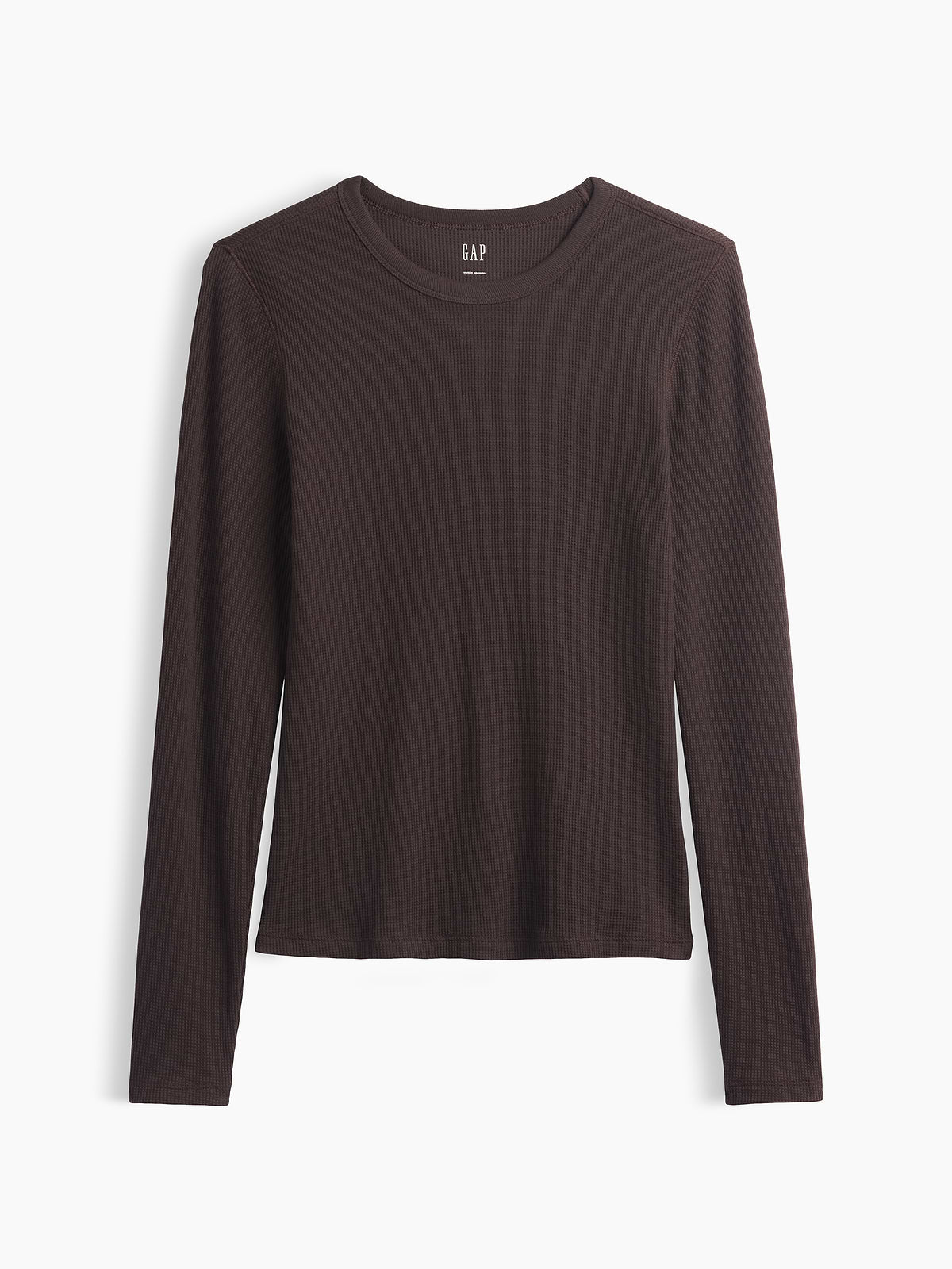 Waffle-Knit Crewneck T-Shirt