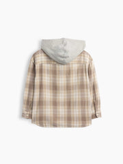 Kids Hooded Flannel Shirt