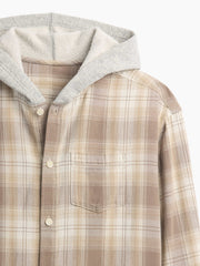 Kids Hooded Flannel Shirt