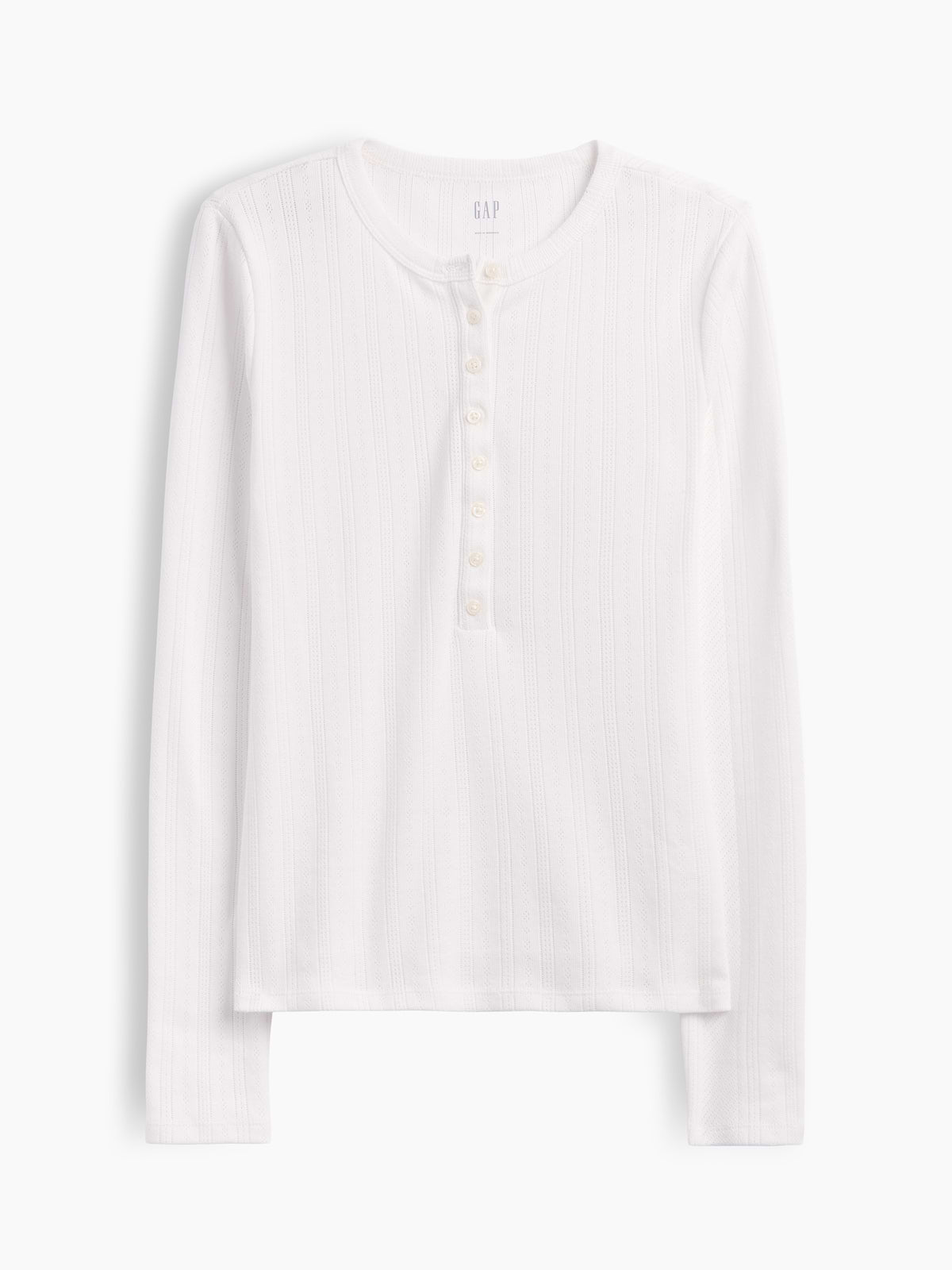 Pointelle Henley T-Shirt