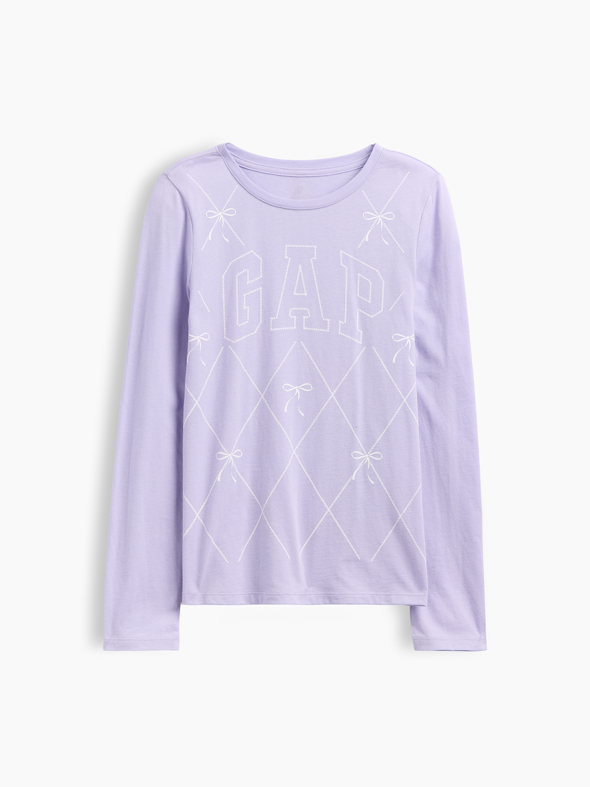Kids Graphic T-Shirt - Purple Logo Bows