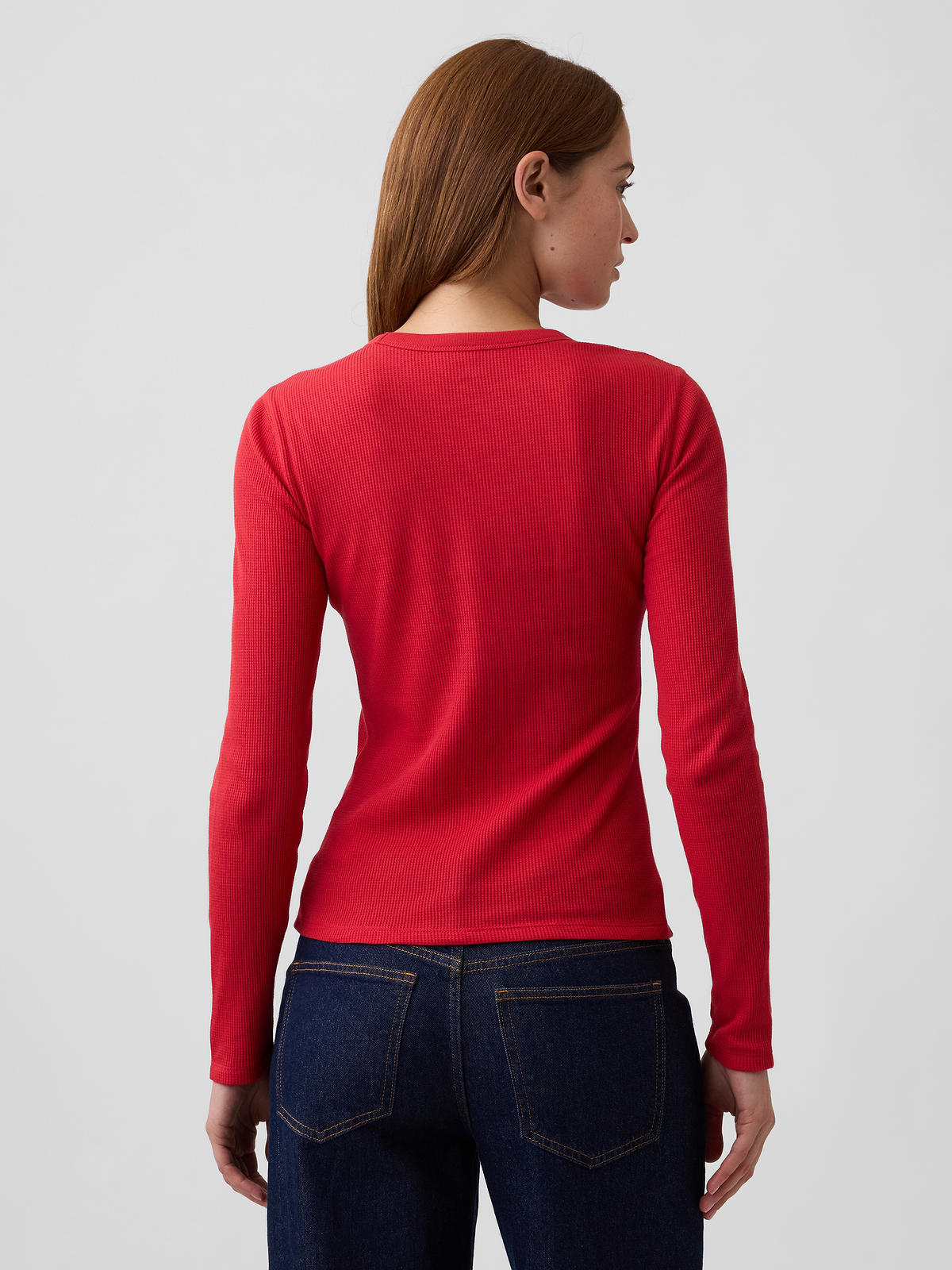 Waffle-Knit Crewneck T-Shirt