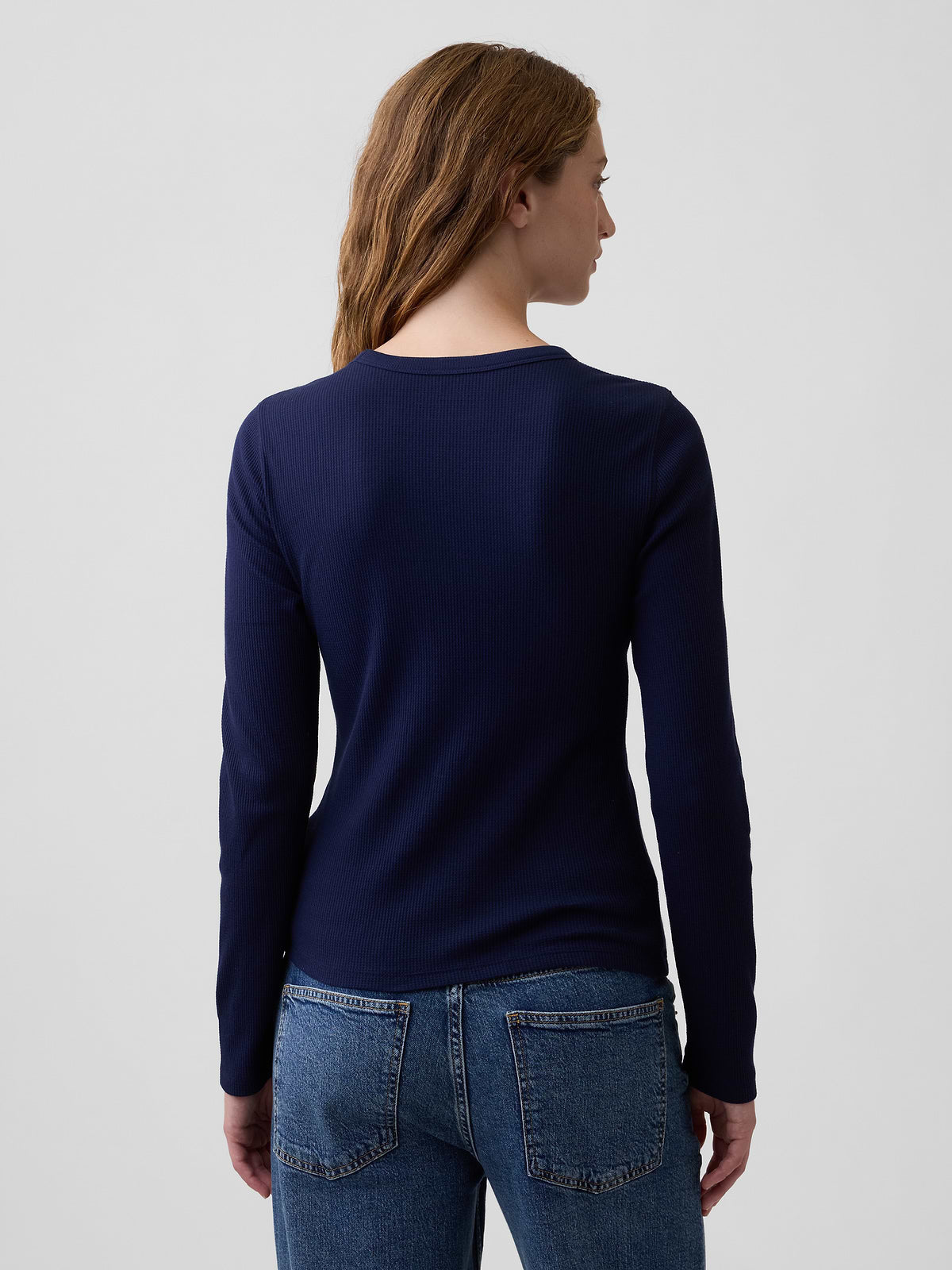 Waffle-Knit Crewneck T-Shirt