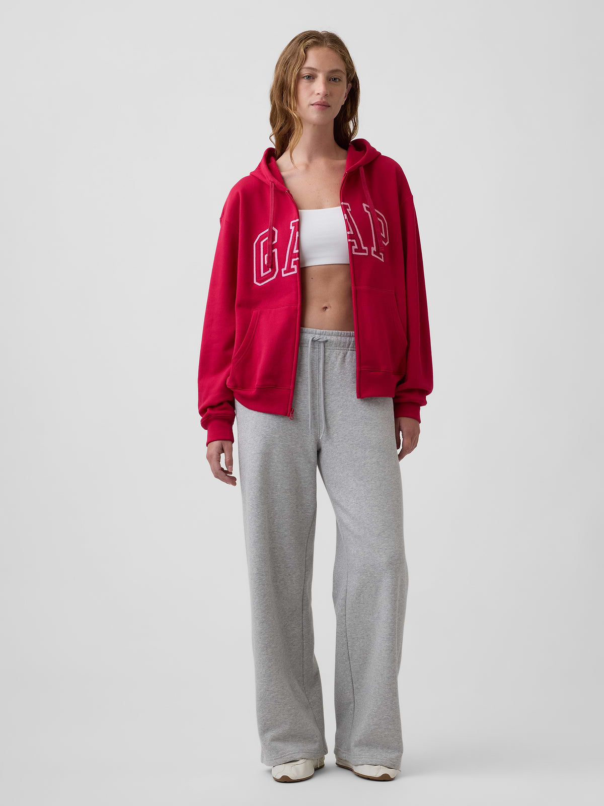 Relaxed Gap Logo Zip Hoodie