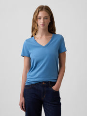 Favorite V-Neck T-Shirt - Skool Blue