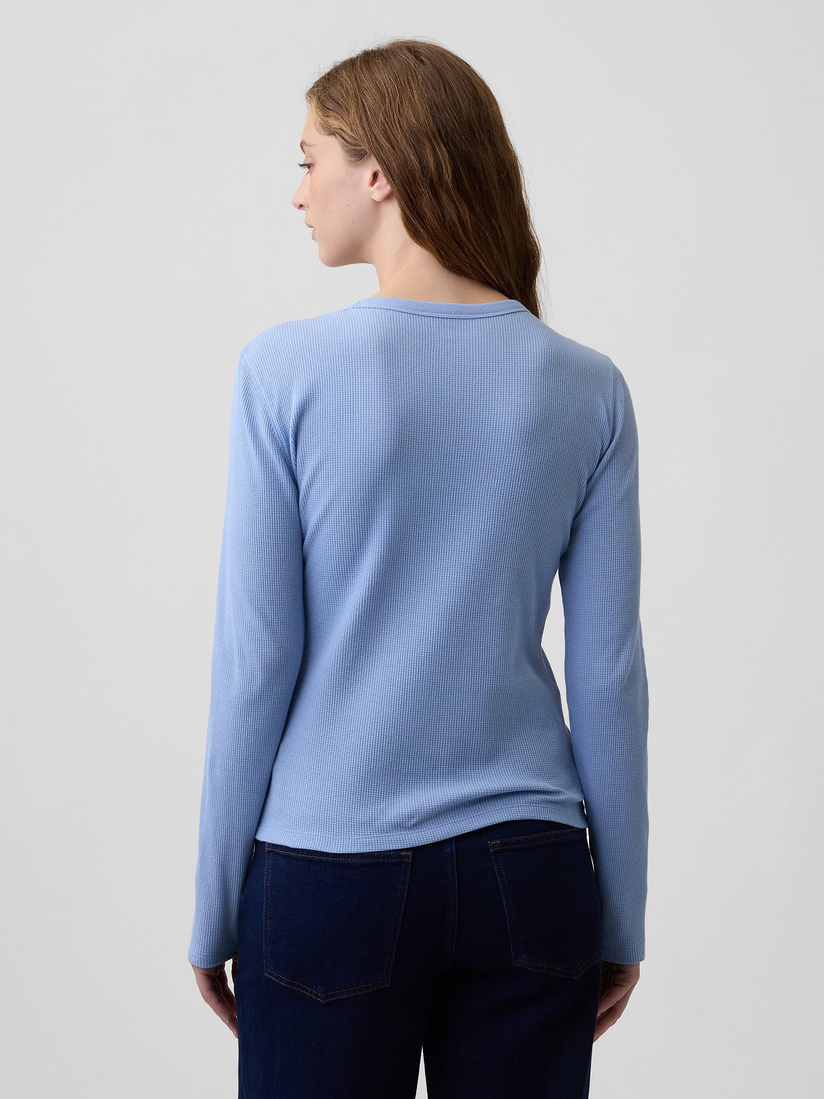 Waffle-Knit Crewneck T-Shirt