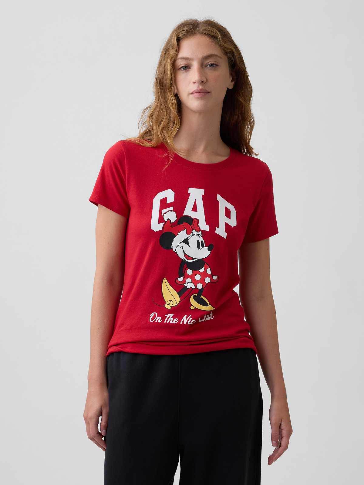 Gap × Disney Minnie Mouse Logo T-Shirt - Disney Modern Red