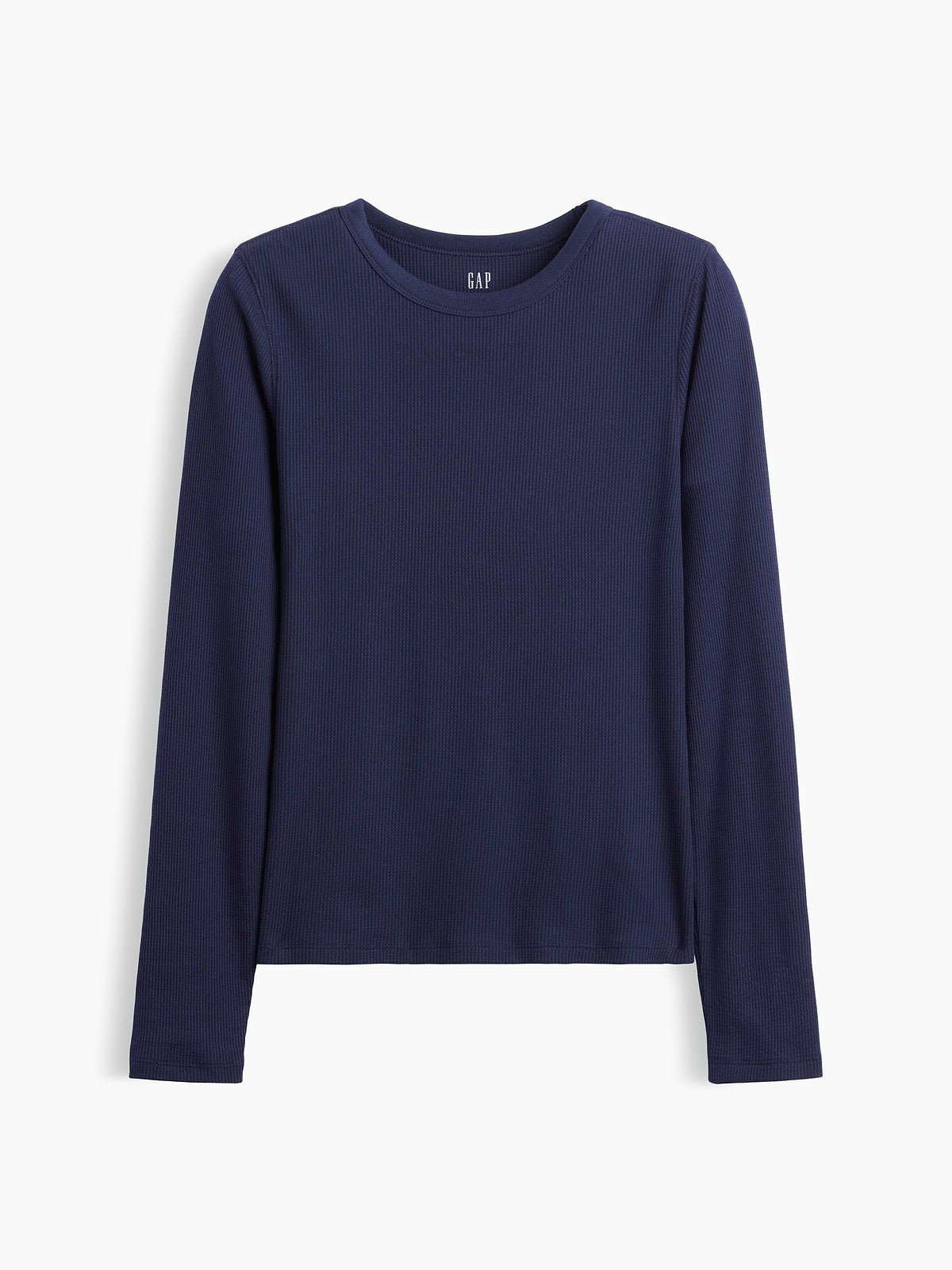 Waffle-Knit Crewneck T-Shirt