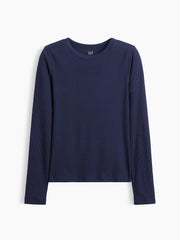 Waffle-Knit Crewneck T-Shirt
