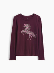 Kids Graphic T-Shirt - Tuscan Red Horse