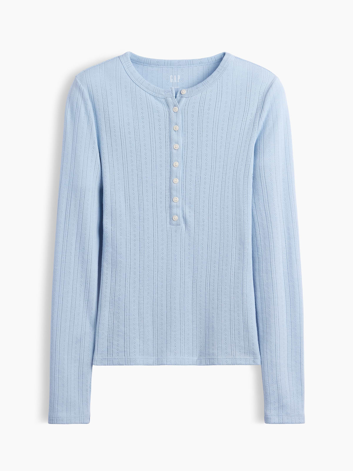 Pointelle Henley T-Shirt