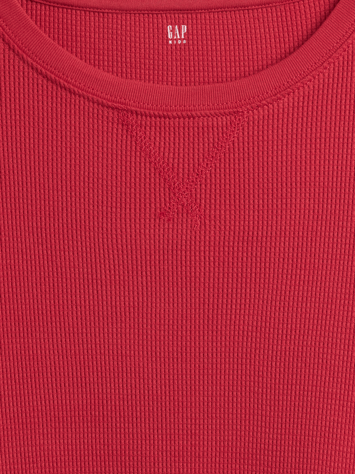 Kids Waffle-Knit Crewneck T-Shirt