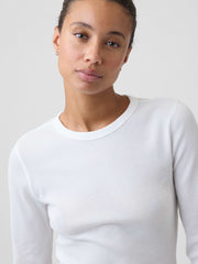 Waffle-Knit Crewneck T-Shirt