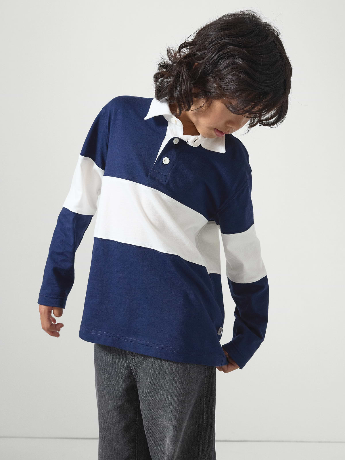 Kids Rugby Polo Shirt - Tapestry Navy