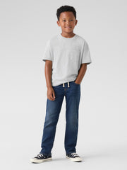Kids Pull-On Original Straight Sweatpant Jeans - Dark Wash