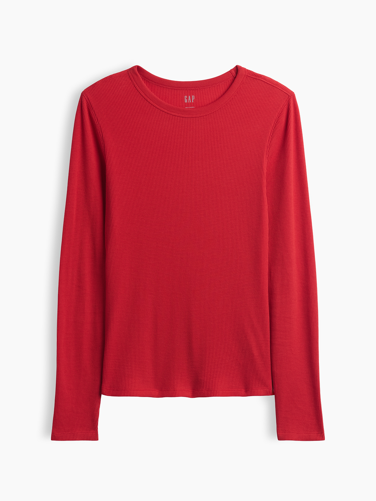 Waffle-Knit Crewneck T-Shirt