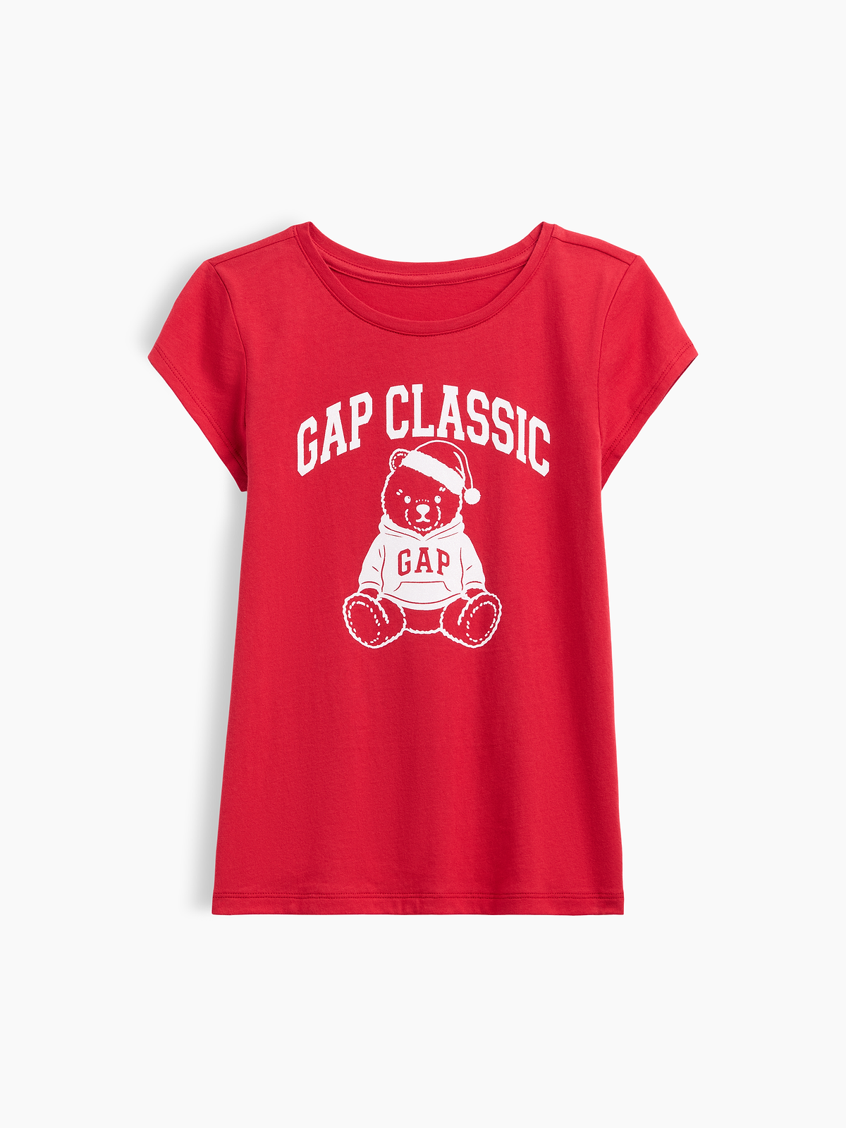 Kids Graphic T-Shirt - Red Logo Bear Holiday