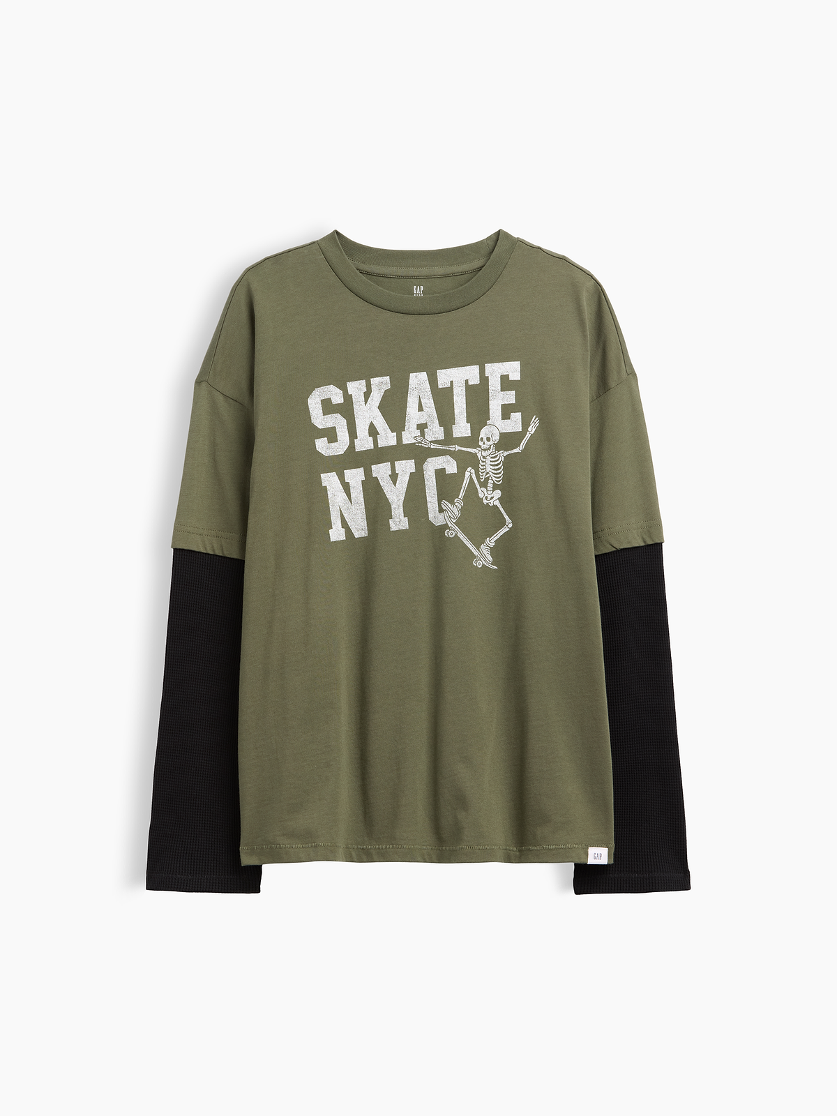 Kids Relaxed Graphic T-Shirt - Tweed Green