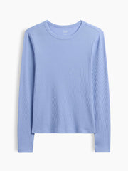 Waffle-Knit Crewneck T-Shirt