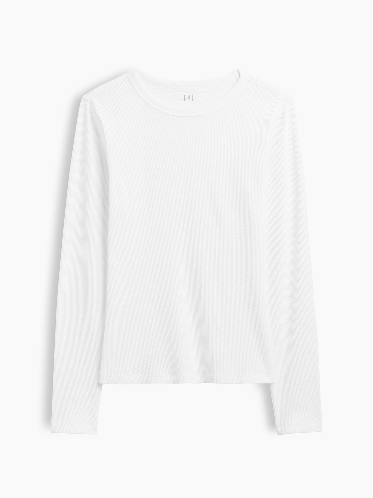Waffle-Knit Crewneck T-Shirt