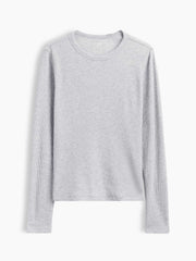 Waffle-Knit Crewneck T-Shirt