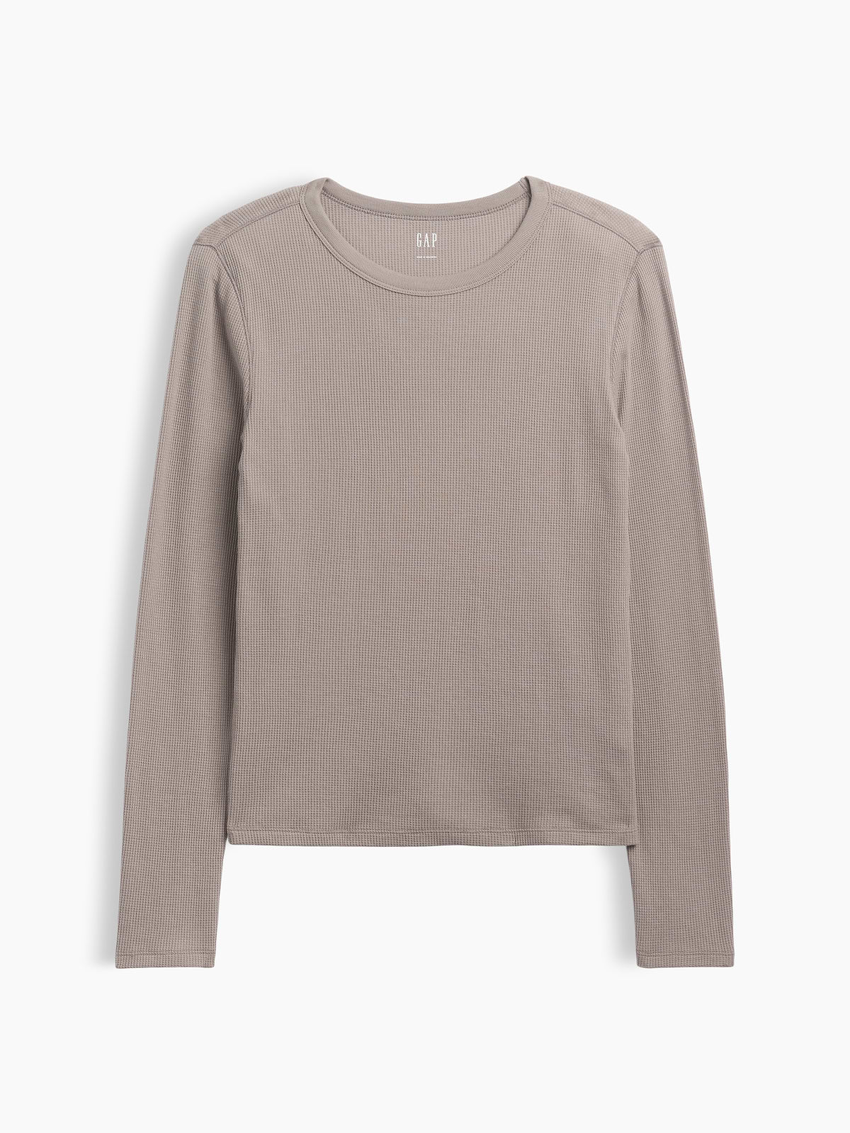 Waffle-Knit Crewneck T-Shirt