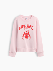 Kids Graphic Sweatshirt - Pink Bear Logo
